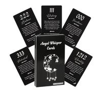Baraja de cartas de tarot y oráculo - cartas del tarot - Juego de 26 cartas de susurro de ángeles | baraja psicológica de oráculo, juego de mesa, herramientas de adivinación para el futuro y el pasado