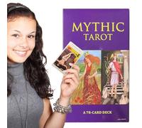 Baraja de cartas del tarot - Baraja de tablero de fiesta de 78 hojas de cartas de tarot míticas para adivinación | Tarjeta de adivinación inglesa con obras de arte detalladas para reuniones de equipo