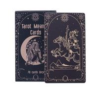 Baraja de cartas del tarot, cartas de adivinación inglesas, juego de oráculo místico, juego de adivinación para , entretenimiento, amigos, reuniones nocturnas, lectura espiritual, principiantes