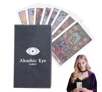 Baraja de cartas del tarot, juego de adivinación de 79 cartas, 4.1 x 2.45 pulgadas, obra de arte mística intrincada, perfecta para exploración espiritual, reuniones de fiesta, viajes al aire libre