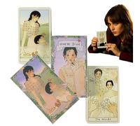 Baraja de cartas del tarot, juego de guía de oráculo del amor, juego portátil con abalorio, herramienta espiritual con equilibrio, accesorio de adivinación, suministros de meditación para adultos