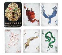 Baraja de Cartas Hogwarts Harry Potter en Lata - Producto Oficial, Juego de Cartas con Hufflepuff, Ravenclaw, Gryffindor y Slytherin, 54 Cartas