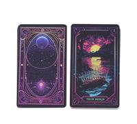 Baraja de cartas Oracle de 78 piezas, juego de adivinación inspirado en el tarot de neón para principiantes, versión en inglés, perfecto para reuniones familiares, vacaciones, fiestas, visión