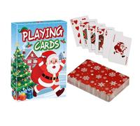 Baraja de cartas para niños: juego de clásico de vacaciones de 52 piezas, tarjetas familiares, de mesa | Navidad para adultos, en casa, r