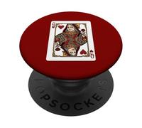 Baraja de Cartas Queen of Hearts Red Royalty PopSockets PopGrip Adhesivo