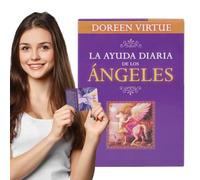 Baraja de oráculo de ángel, cartas de tarot de orientación diaria, juego de adivinación de 44 cartas, herramienta de lectura de mensajes espirituales, kit de tarot apto para principiantes, 4.1 x 2.9 x