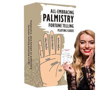 Baraja de oráculo de quiromancia, cartas de tarot casuales, herramienta de entretenimiento de diseño claro y conciso, mazo de lectura de mano mística, suministros divertidos de juego de para