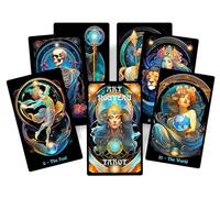 Baraja de tarot Art Nouveau | 78 cartas ilustradas con arte de línea fluida y simbolismo místico | Elegante herramienta de adivinación inspirada en la Belle Époque