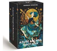 Baraja de Tarot Azure Arcana, 78 Cartas de Tarot con guía General, Cartas de Tarot artísticas de fantasía en Azul y Dorado para Principiantes, Herramienta de adivinación y brujería para lecturas