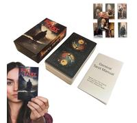 Baraja de tarot - cartas de tarot, cartas de adivinación del futuro del tarot de hada roja | Juegos de cartas de tarot clásicos, juegos de entretenimiento para la adivinación del destino,