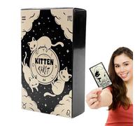 Baraja de tarot, cartas de tarot de gatito, versión inglesa, baraja estándar para entretenimiento, destino de adivinación, recuerdos de fiesta, coleccionistas principiantes