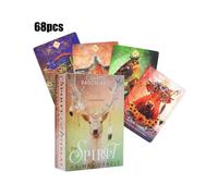Baraja de Tarot de 68 Cartas, el Oráculo del Animal Espiritual, Juego para Familias, Fiestas y Hogar
