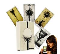 Baraja de tarot de terror, cartas de oráculo oscuro, juego de tarot místico de 78 piezas, lectura de adivinación, mazos de arte de símbolo gótico, mazo de juego de mesa, entretenimiento familiar para