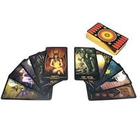 Baraja de tarot de terror gótico, 78 cartas a todo color con borde dorado y dorso estampado dorado, brujas, vampiros y cazadores de monstruos, incluye guía de instrucciones de 20 páginas (idioma