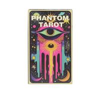 Baraja de tarot fantasma, cartas oscuras creativas, herramienta de la con significados de símbolos, juego clásico con utilidad versátil, accesorio espiritual de 4 x 2.36 pulgadas, accesorio