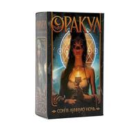 Baraja de tarot, juego de cartas en idioma ruso, herramienta de adivinación de 78 piezas, 2.36 x 4.13 pulgadas con guía de instrucciones compacta, juego de oráculo espiritual para principiantes