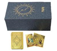 Baraja de tarot, juego de cartas Oracle, 2.76 x 4.72 pulgadas, 78 cartas de adivinación de entretenimiento de PVC para uso doméstico y familiar, tarjetas de aprendizaje de estilo de