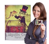 Baraja de tarot místico, cartas de oráculo de gato, juego de adivinación de 78 cartas, juego de adivinación inglesa para principiantes, profesionales, , entretenimiento, lectura espiritual
