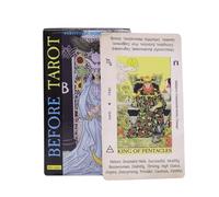 Baraja de Tarot Místico, Cartas de Oráculo Ilustradas, Juego de Espiritual, Juego de 78 Tableros de Adivinación en Inglés, Herramienta de Lectura de Cartas para Principiantes, Accesorio de Tar