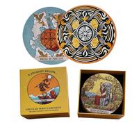 Baraja de Tarot místico, guía de Cartas portátil, de 4.33 x 4.33 x 1.97 Pulgadas para un fácil Viaje, Tarjetas clásicas de adivinación de adivinación, diseño de Juego Espiritual, diversión