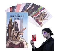 Baraja de tarot para principiantes, cartas de oráculo de bolsillo, herramienta de lectura , compañero de exploración de de afirmación confiable, juego de aprendizaje práctico de