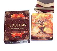 Baraja de Tarot para Principiantes, Cartas de Tarot de otoño, Juego de adivinación estética de, Juego de Cartas Divertido y Educativo para meditación, Aprendizaje, Trabajo, Amor y Halloween