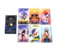 Baraja de tarot para principiantes, juego de cartas de adivinación, oráculo de 78 cartas con guía ilustrada, accesorio de adivinación, juego espiritual con diseño de fácil aprendizaje, cartas de tarot