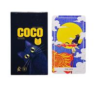 Baraja De Tarot Para Principiantes: Paquete Kitty Oracle De 78 Piezas, Cartas De Profecía Mística, Ilustraciones Esotéricas De Kitty | Lectura En Grupo Suministros De Adivinación Para Meditación Espir