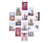 Baraja de tarot | Tarots cartas con guía | Herramienta de adivinación de oráculo de 10,7 x 6 cm para lectura , afirmación, exploración de aventuras