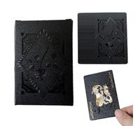 Baraja Negra Dorada - 5.7x8.7cm Cartas De, Impermeable Black Rose PP | Baraja De Póker Creativa Ideal para Jugadores Experimentados Y Noches De Juego Familiar