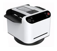 Barajador Automático De Cartas, Máquina Inteligente para Repartir Cartas con Rotación De 360° Y Pantalla OLED, 4 Botones para El Repartidor, Marcador Y Mantel, Accesorios para Mesa De Juego White