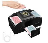 Barajador de Cartas Automático, Barajador de Cartas con Detección de Gestos, Mezclador de Cartas de 1 a 2 Barajas, USB/eléctrica pilas, Bajo Ruido Card Shuffler para Cartas Uno, Poker, Skip Bo, Skyjo