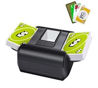 Barajador de Cartas Automático, Mezclador Eléctrico para 1-2 Barajas Modo Automático y Manual Recargable 2000mAh Bajo Nivel de Ruido para Póquer UNO Blackjack Skip-Bo Phase 10 Texas Hold'em