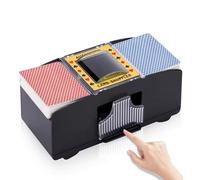 Barajador de Cartas Automático,Repartidor de Cartas,Mezclador de Cartas de Póker,Máquina Barajadora de Cartas,Mezclador de Cartas Eléctrico para 1-2 Barajas para reuniones Familiares,No Incluye Pilas