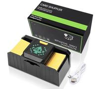 Barajador de Cartas Eléctrico, MXTIMWAN Barajador Automático de Cartas de 1 a 2 Barajas, a Pilas Máquina Barajadora de Cartas, para Jugar al Póquer, Texas Hold Em, Blackjack