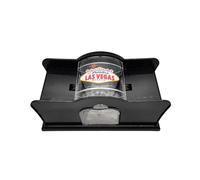 Barajador de Cartas Manual, Máquina Barajadora de Póquer, Soporte para Tarjetas, Sistema de Manivela Fácil, Barajador de Cartas Negro