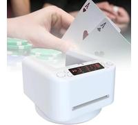 Barajador eléctrico de cartas inteligentes, máquina de póquer portátil giratoria de 360°, máquina de póquer automática de 2 a 8 Peopl para UNO Blackjack Texas Hold'em