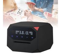 Barajador y Repartidor Automático 2 en 1, Rotación de 360°/180° para 2-8 Jugadores, Máquina Eléctrica Recargable para 1-2 Barajas de Póker, Blackjack, Texas Holdem White