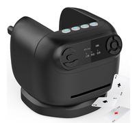 Barajador Y Repartidor Automático De Cartas, Dispensador De Cartas con Pantalla LCD, Sensor Inteligente, Rotación De 360 Grados, Máquina Repartidora De Cartas Recargable De 2600 Mah, para Póque Black