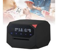 Barajador Y Repartidor Automático De Cartas, Máquina Eléctrica Portátil para Repartir Cartas, Programable, para 1-2 Barajas, Soporte Giratorio De 180° Y 360°, para 8 Jugadores, para Póquer, Black
