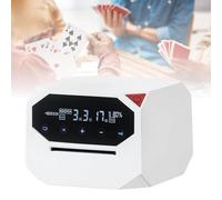 Barajador Y Repartidor Automático De Cartas, Máquina Eléctrica Portátil para Repartir Cartas, Programable, para 1-2 Barajas, Soporte Giratorio De 180° Y 360°, para 8 Jugadores, para Póquer, White