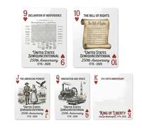 Barajas de cartas, coleccionables patrióticos, tamaño estándar, cartas conmemorativas, para hombres, mujeres, adultos, adolescentes, , entretenimiento, al aire libre, boda, festival, reunión de