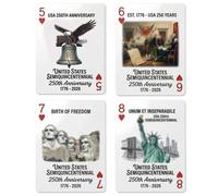 Barajas de cartas de juego | Edición coleccionable Patriótica Medida Estándar - Cartas coleccionables Patrióticas | para actividades al aire libre, bodas, , eventos, reuniones, viajes, mujeres