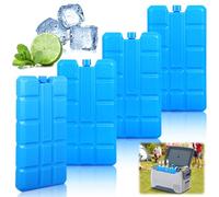 BARAKYEG 4 Piezas Paquete frío extraplano,Placas de Hielo,Hielos para Nevera Portatil,Placas Hielo Nevera portatil de 200g,acumulador de Frio,acumuladores de frio15 x 8 x 2 cm,Azul