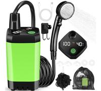 BARAKYEG Ducha Portatil Camping,6000mAh Ducha Portatil,IPX7 Impermeable Recargable Ducha,Ducha Móvil Portátil,con Cabeza de Ducha y Manguera de 2 M,Ducha Camping para Acampar,Playa,Lavado de Coches