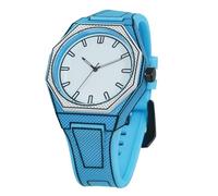 BARAMON Reloj analógico de cuarzo, elegante, creativo, minimalista, casual, impermeable, deportivo, correa de silicona para hombre, diseño de bocetos, de moda, para hombre, azul (Blue1)