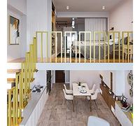 Barandas y pasamanos de escalera de hierro forjado Barandas Ancianos/niño Valla Pasillo/ático/rampa/barandilla de escaleras Multi-tamaño/fácil de instalar (oro 2,6FT 80CM)
