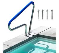 Barandilla Acceso Piscina Con Cubierta De Agarre De Nailon Desmontable, Barandilla Piscina De 304 Acero Inoxidable De 98*81cm, Pasamanos De Piscina Para SPA, Estadio Y Piscina ( Size : 2 PACK )