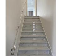 Barandilla acrílica transparente para escaleras, de 3 a 20 pies, para interiores y exteriores, con soportes de montaje en pared plateados (L-17 pies/520 cm) para seguridad y estilo