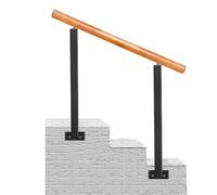 Barandilla ajustable de hierro forjado negro para pasamanos de 13 peldaños para porches al aire libre, diseño de doble poste, perfecto para transiciones seguras e instalaciones de esquina